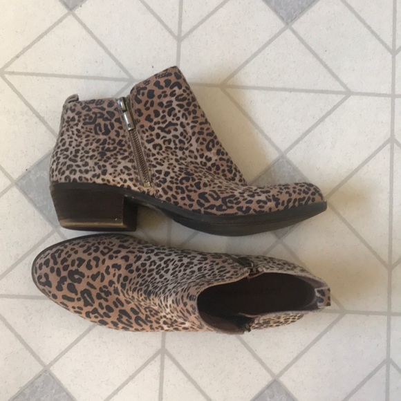 lucky brand baley leopard booties
